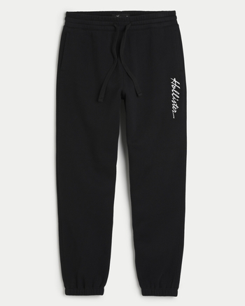 Hollister black sweatpants hotsell