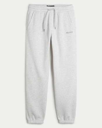 Hollister logo detail sweatpants in gray