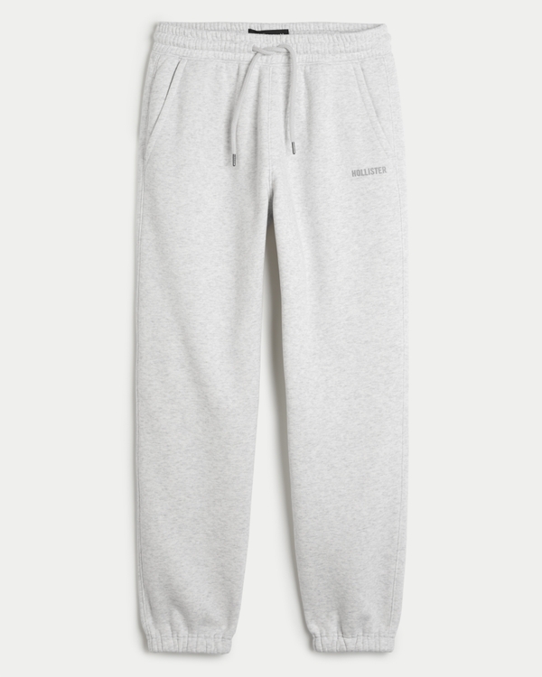 Fleece Logo Joggers, Light Heather Grey