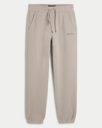 Men s Fleece Logo Joggers Men s Bottoms HollisterCo