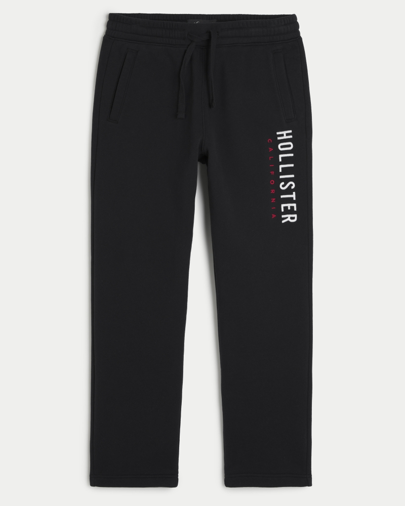 Hollister boyfriend sweatpants with embroidered logo