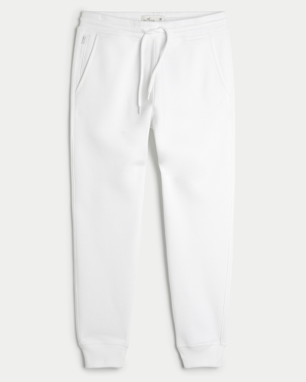 Hollister Feel Good Fleece Icon Joggers, White