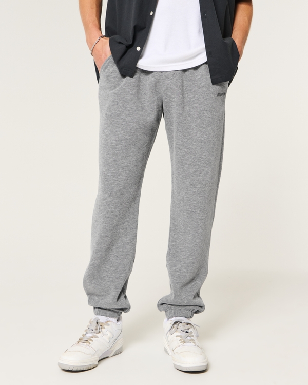 Relaxed Fleece Logo Joggers, Dark Heather Gray view 2