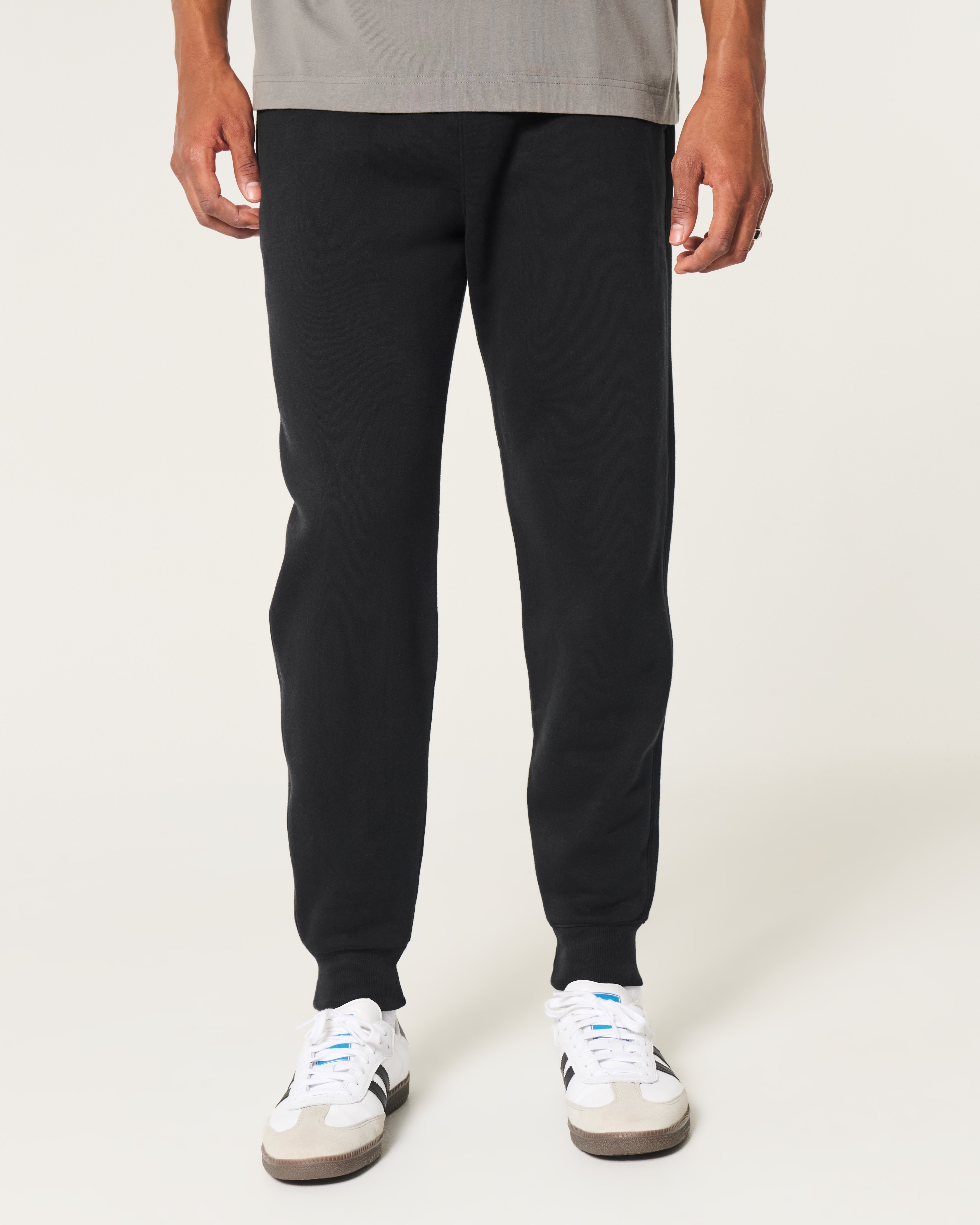 Hollister black joggers best sale