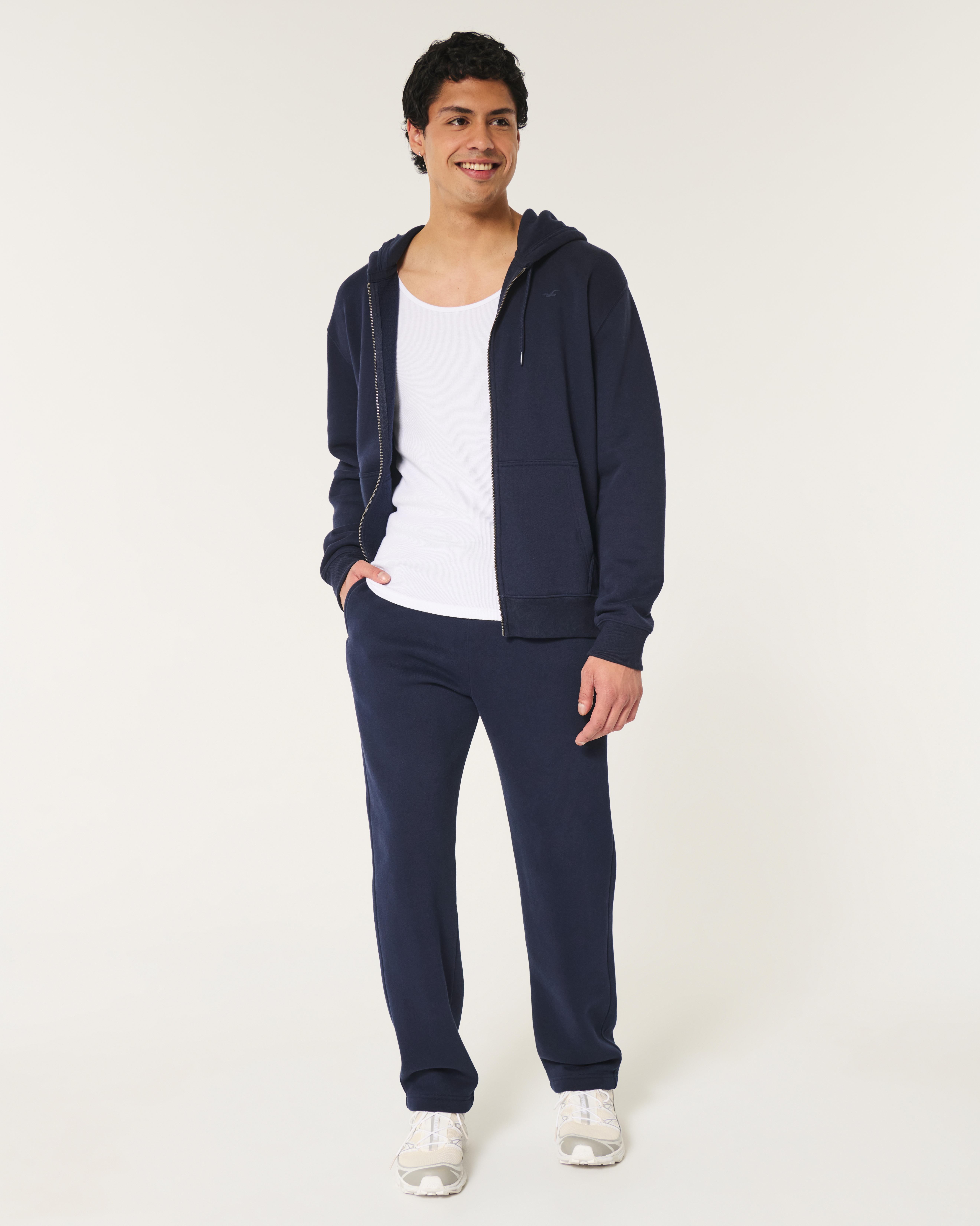 Jogging hollister gris sale