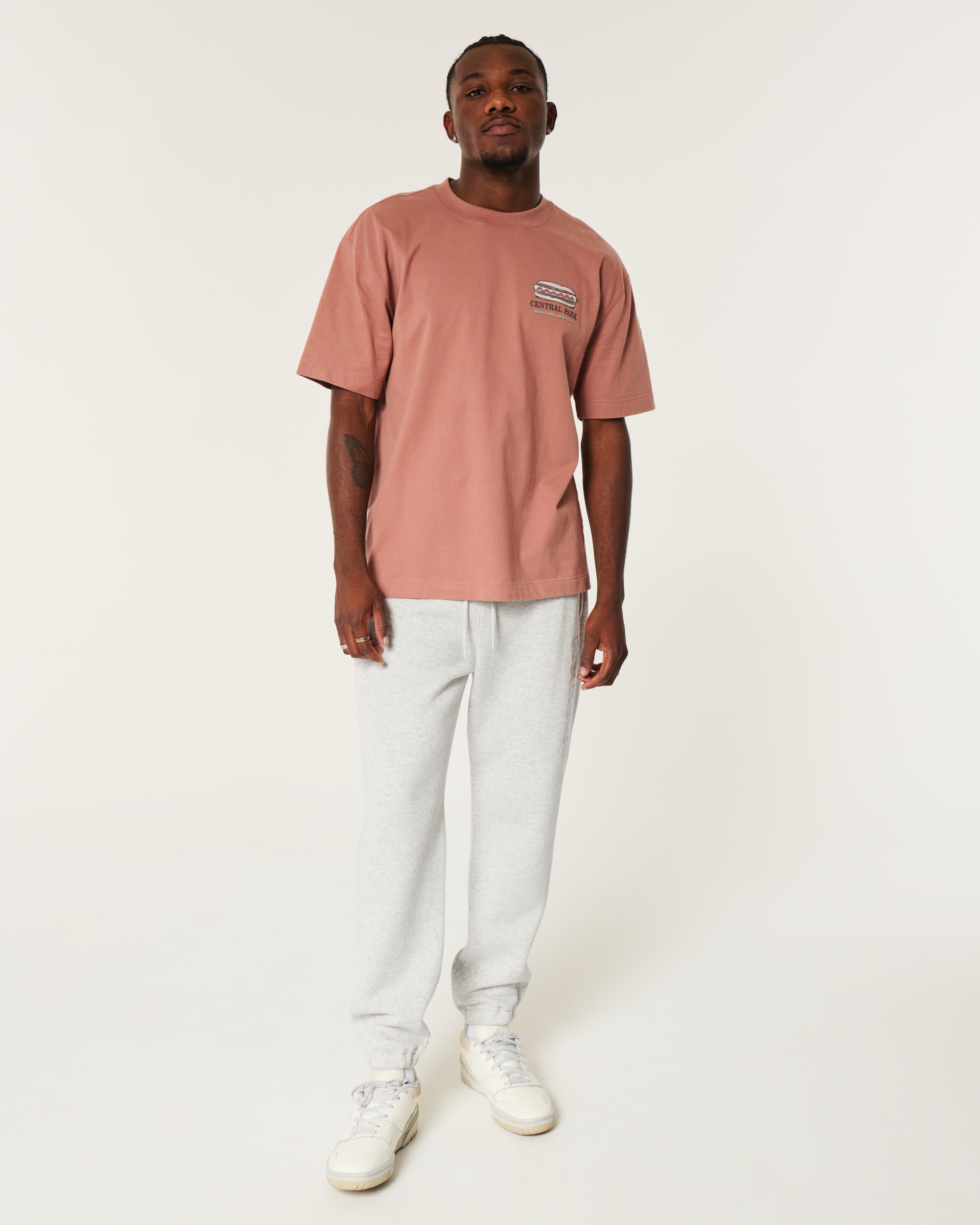 トップス 9090 OG LogoTee sweatpants Heather white 9090 OG LogoTee sweatpants Heather white