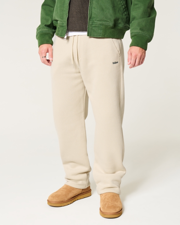 Relaxed Logo Sweatpants, Tan view 2