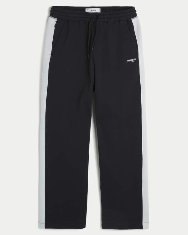 Pantalones de chándal Varsity amplios, Negro view 1