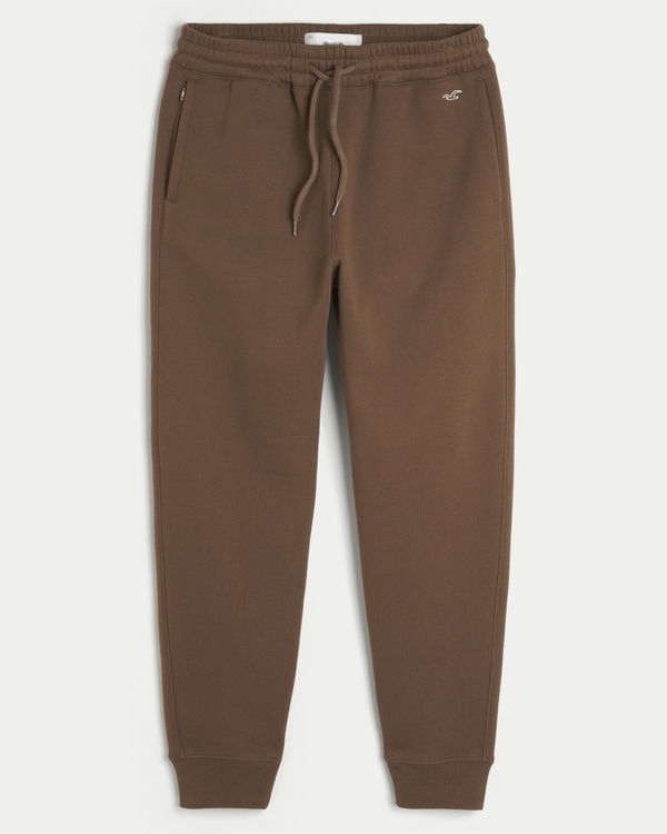 Hollister Feel Good Fleece Icon Joggers, Dark Brown view 1
