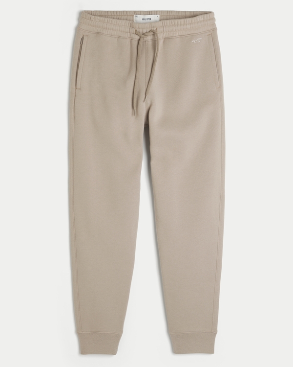 Hollister Feel Good Fleece Icon Joggers, Light Brown view 1