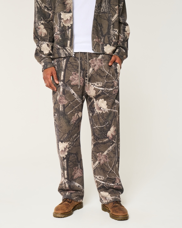 Baggy Sweatpants, Dark Brown Camo view 2