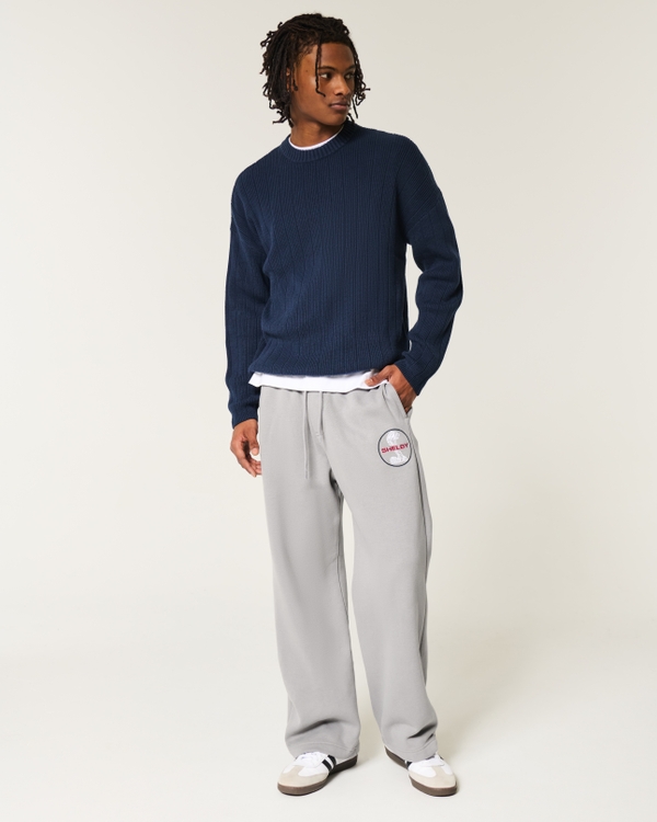 Shelby Graphic Super Baggy Sweatpants, Gray view 1