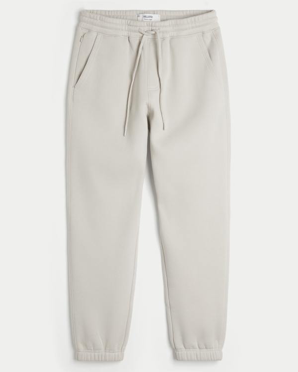 Relaxed Fleece Joggers, Light Tan view 1