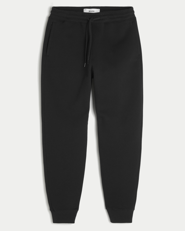 Relaxed Rib Joggers, Black view 1
