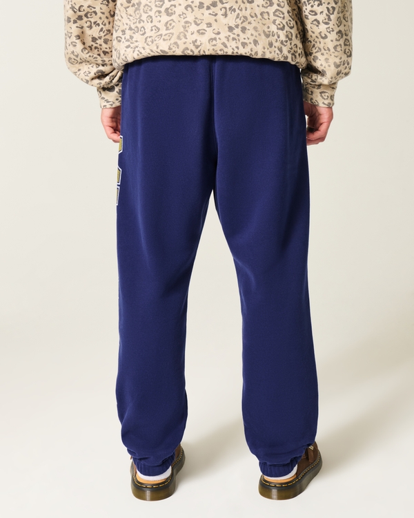 University of Michigan Wolverines Graphic Baggy Cinch Fleece Joggers, Navy view 2