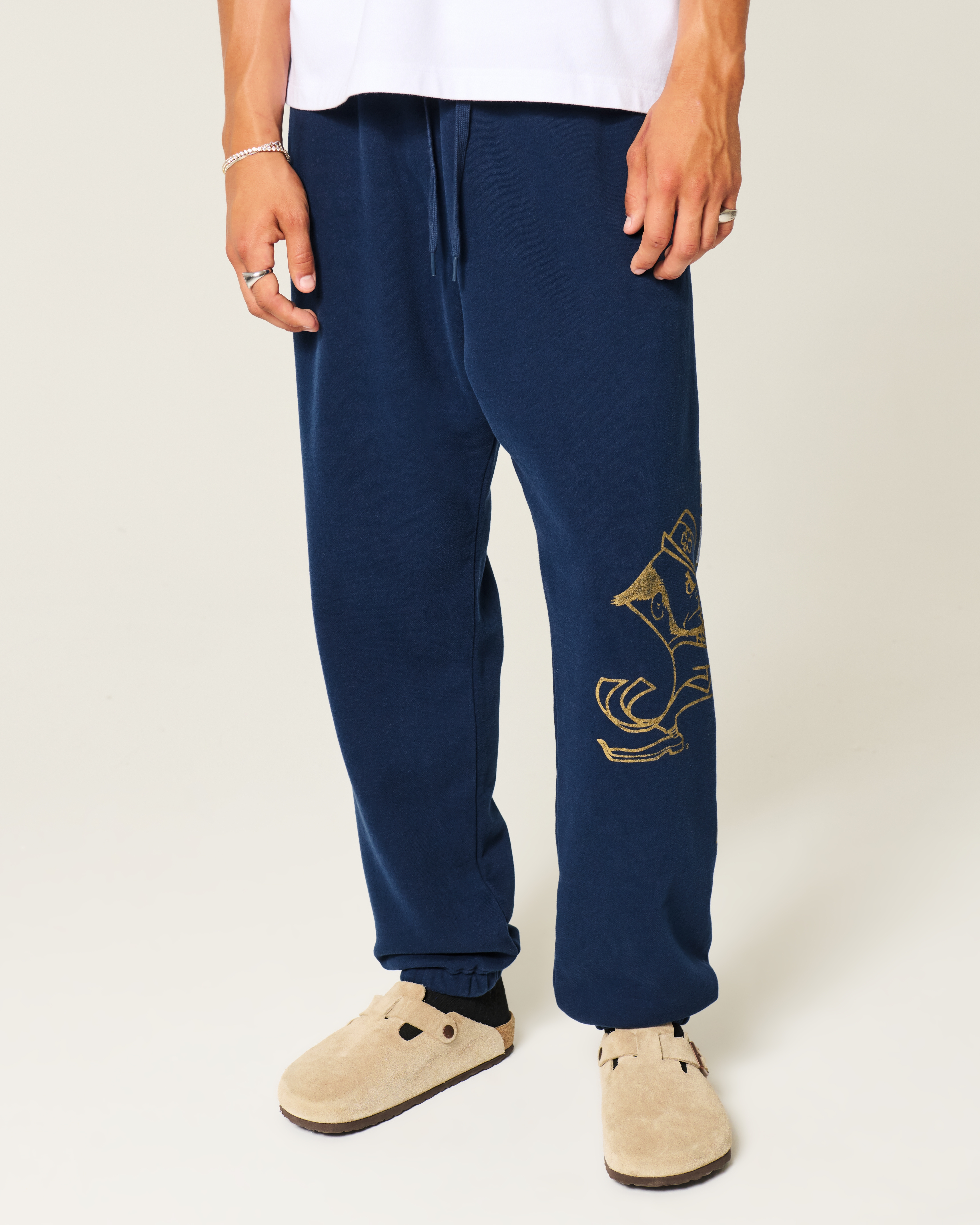University of Notre Dame Fighting Irish Graphic Baggy Cinch Fleece Joggers