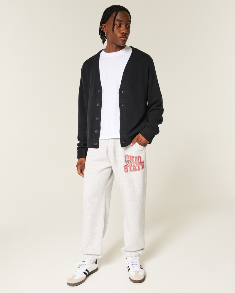 Baggy Crop Ohio State University Graphic Football Jersey