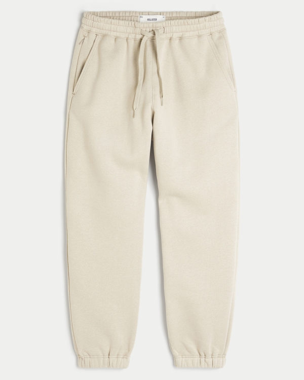 Baggy Cinch Joggers, Tan view 1