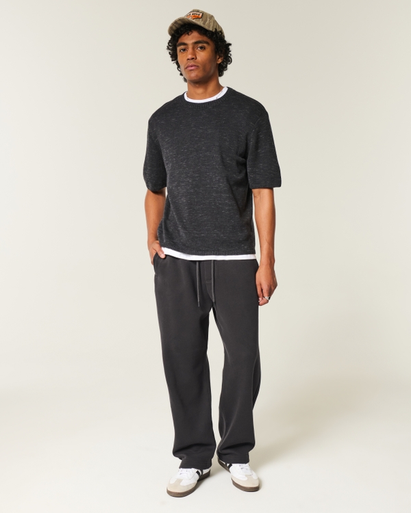 Baggy Snake Graphic Sweatpants, Faded Black view 1
