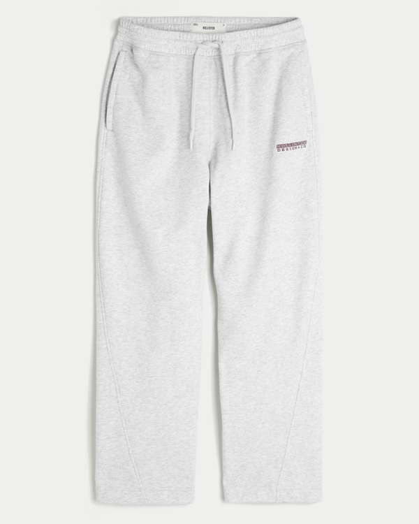 Baggy Fleece Logo Sweatpants, Light Heather Gray view 1