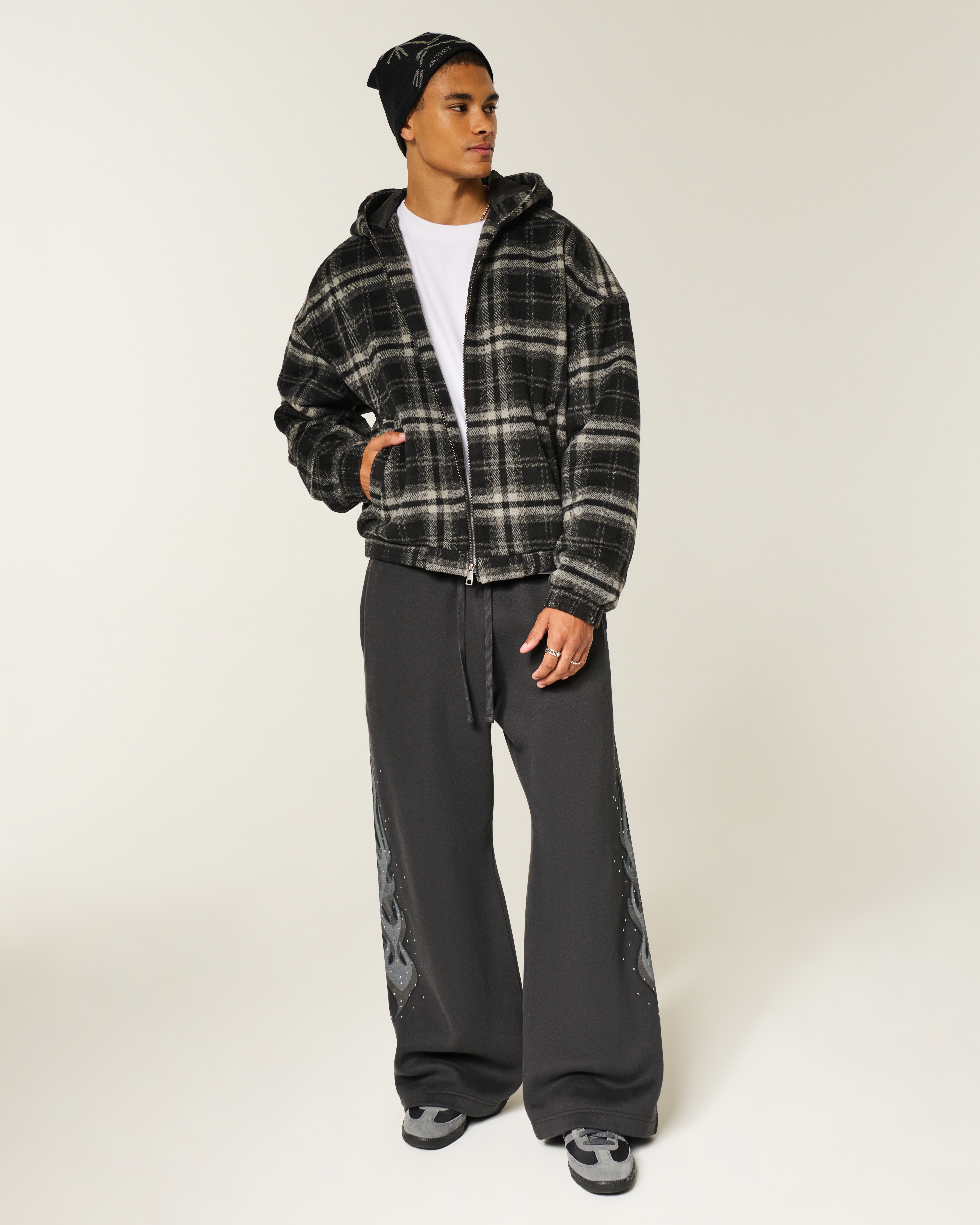 Studded Baggy Bootcut Sweatpants