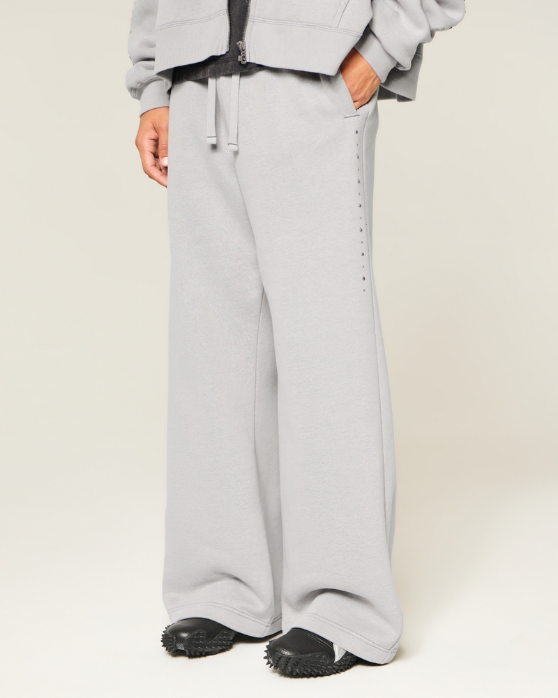 Studded Baggy Bootcut Sweatpants