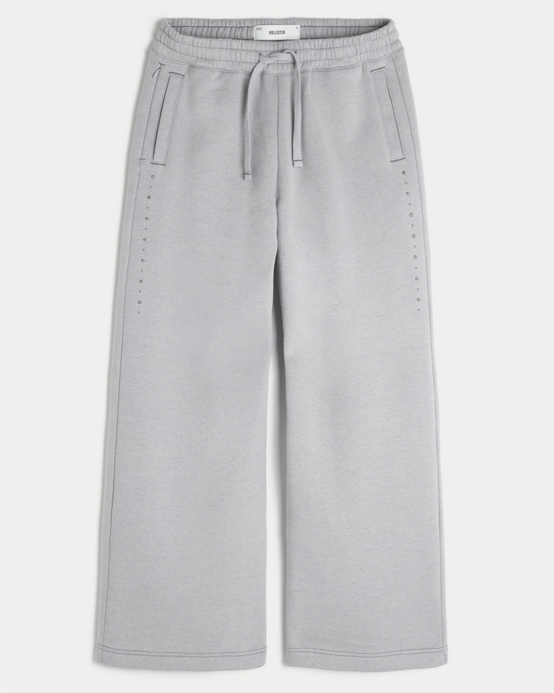 Studded Baggy Bootcut Sweatpants