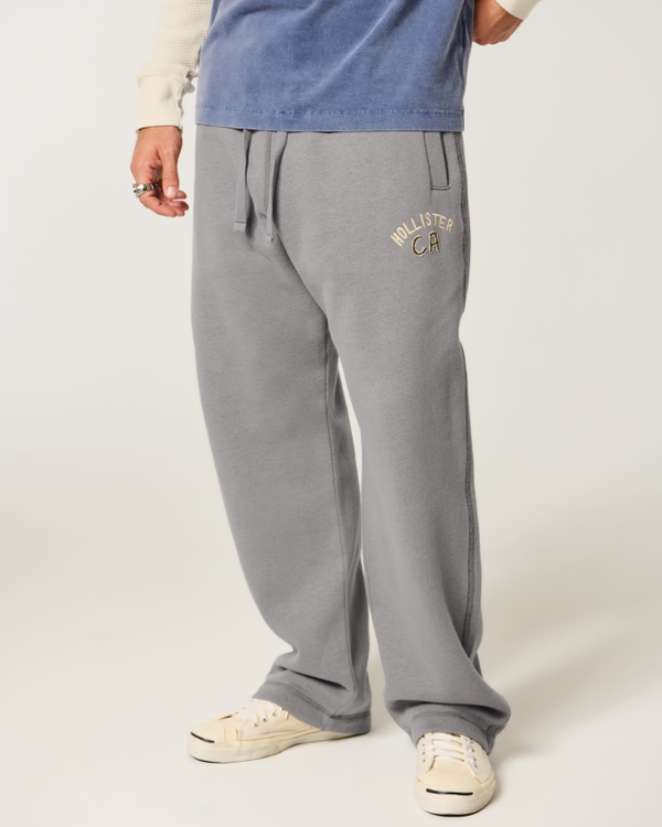 Logo Graphic Baggy Sweatpants, Dark Gray view 2