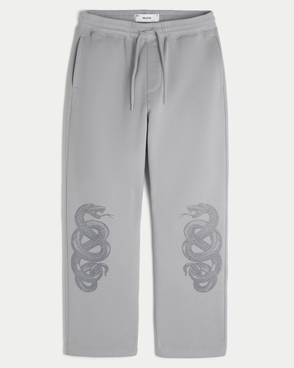 Double Snake Graphic Baggy Sweatpants