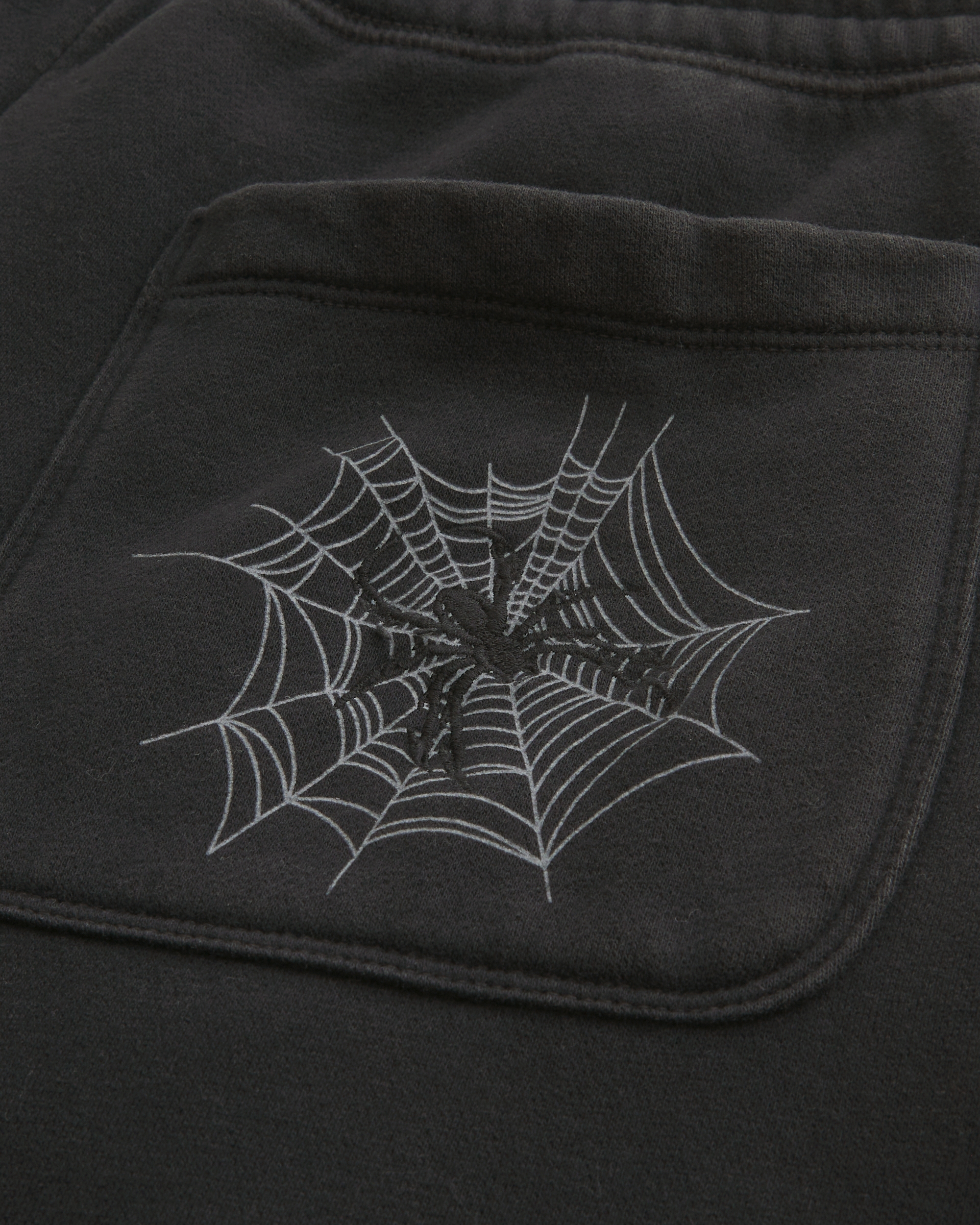 Spider Embroidery Baggy Sweatpants