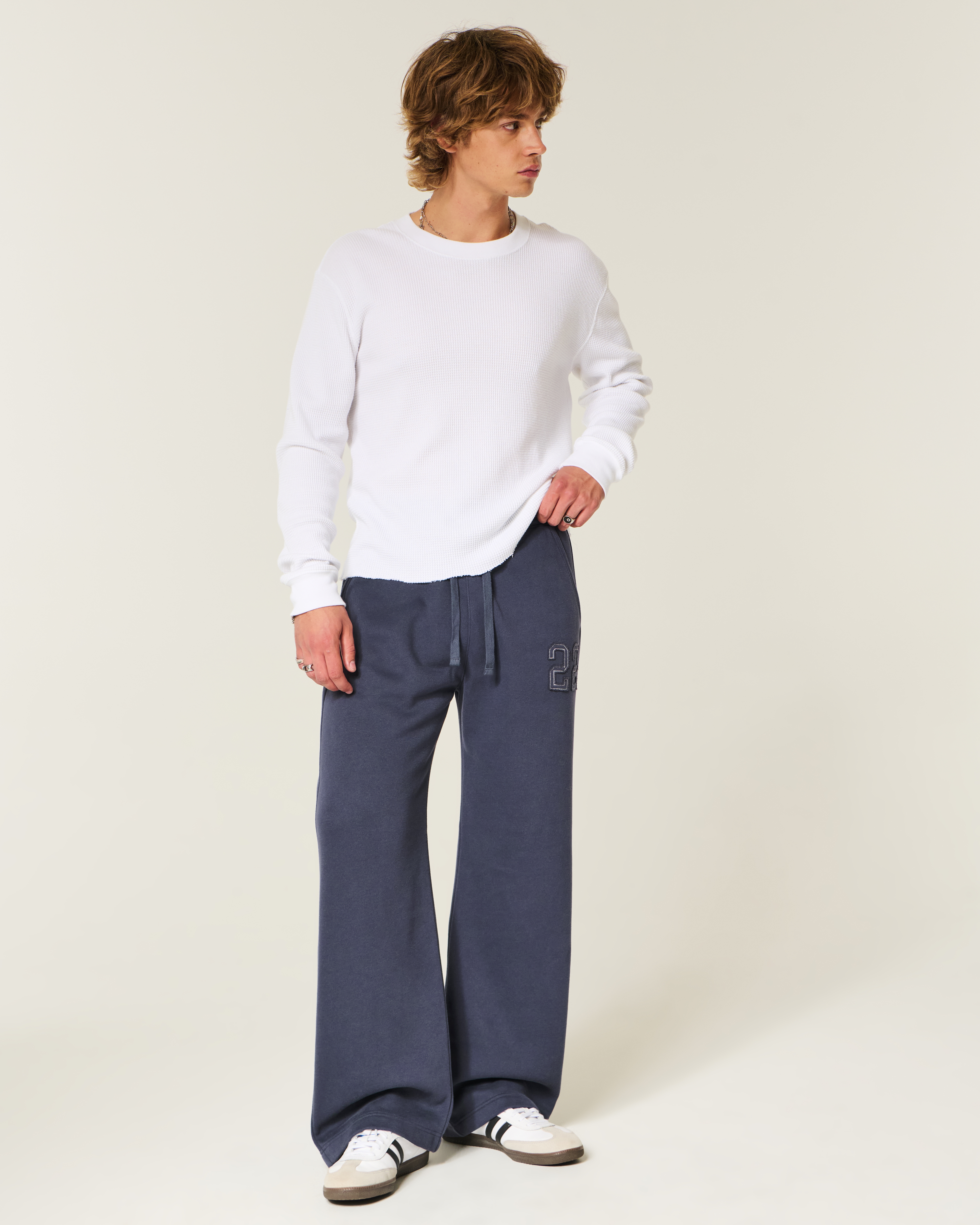 Number Graphic Bootcut Sweatpants
