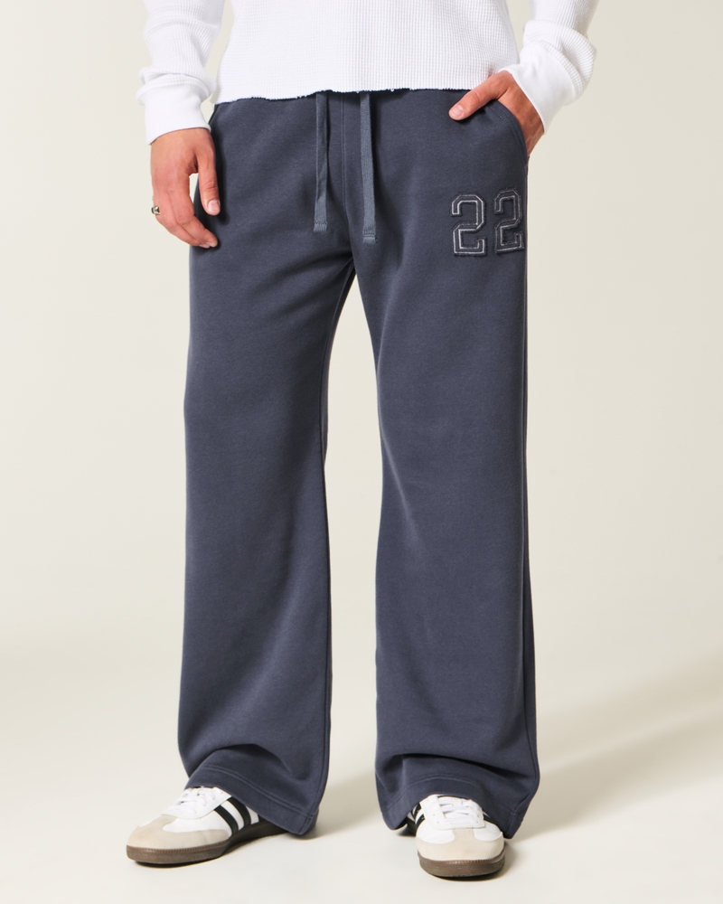 Number Graphic Bootcut Sweatpants