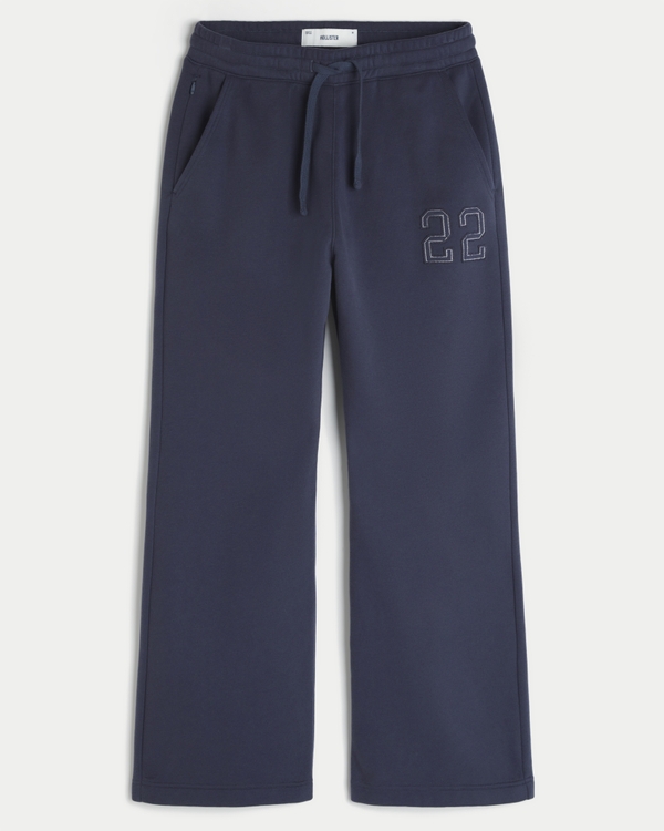 Number Graphic Bootcut Sweatpants