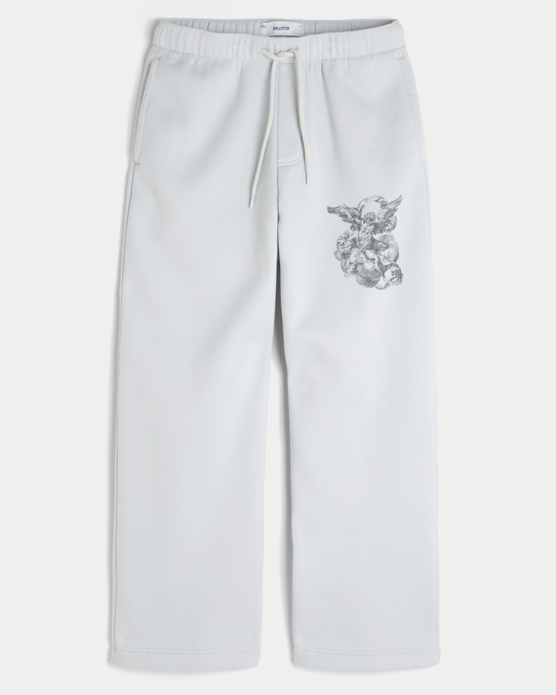 hollisterページ Men's Super Baggy Angel Graphic Sweatpants | Men's Bottoms