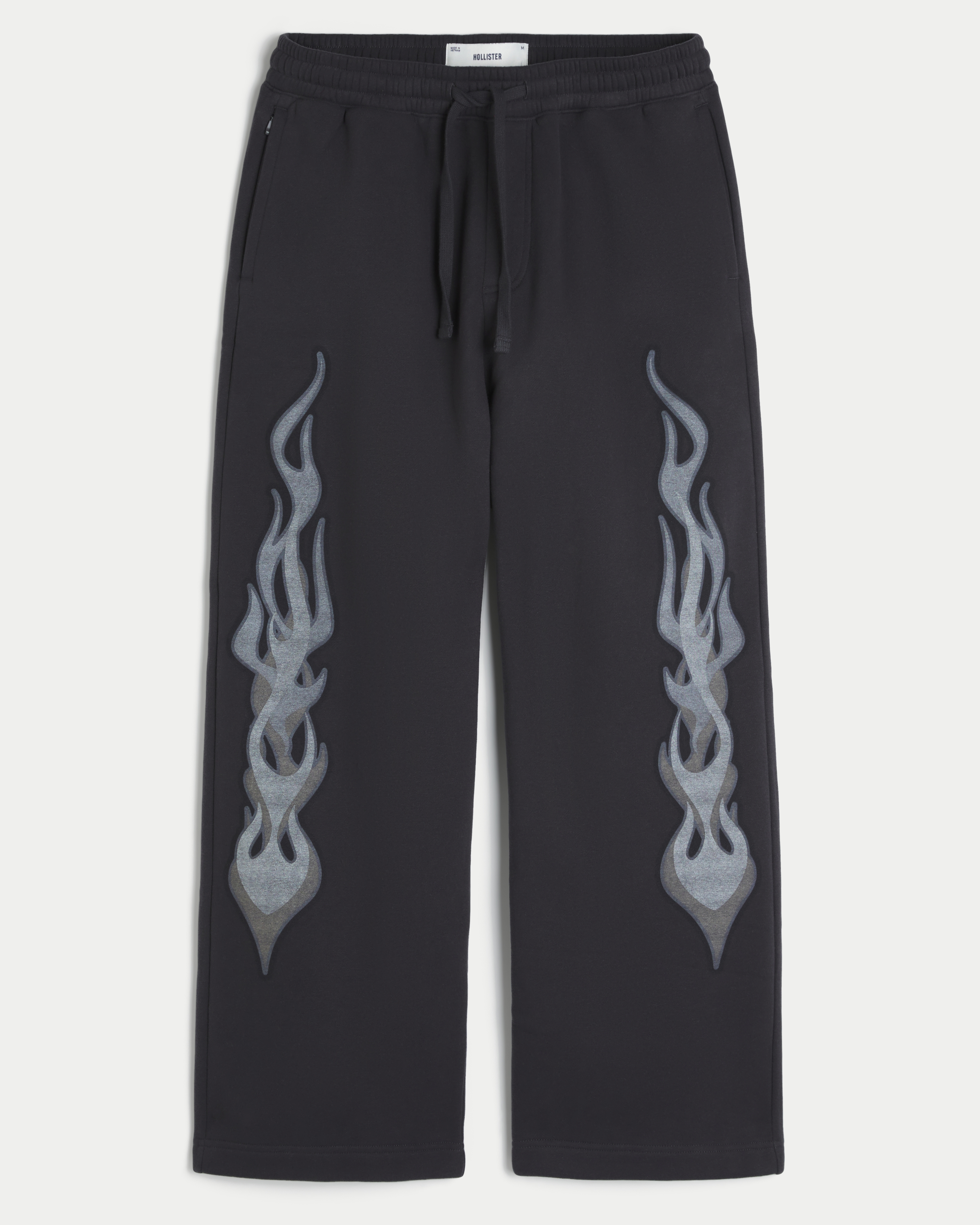 Super Baggy Double-Leg Flame Graphic Sweatpants