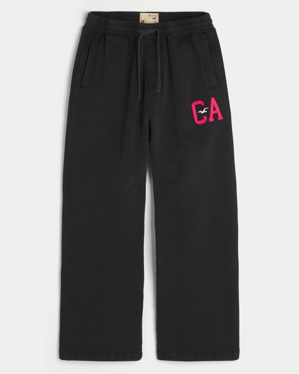 Vault Release Logo Graphic Baggy Sweatpants, Washed Black view 1