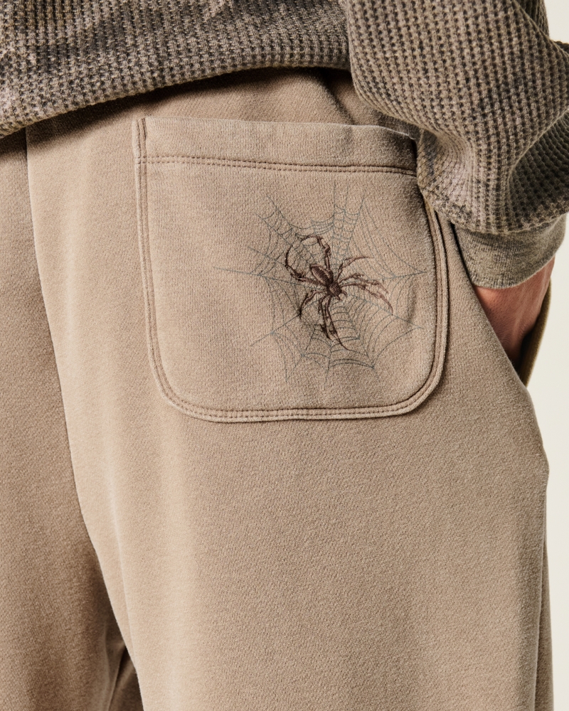 Baggy Spider Graphic Sweatpants