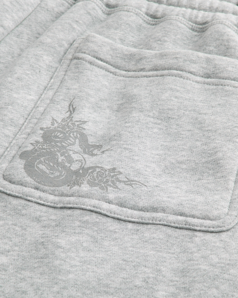 Back Pocket Graphic Baggy Sweatpants