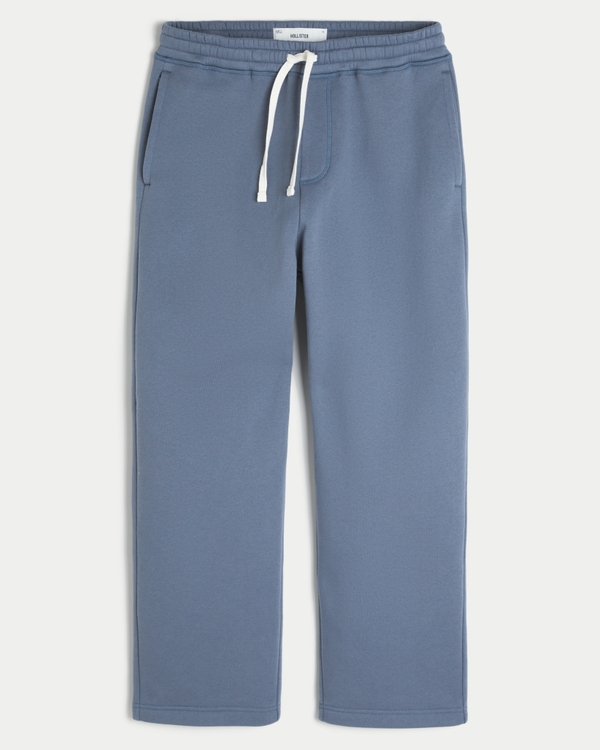 Back Pocket Dice Embroidery Baggy Sweatpants, Blue Gray view 1