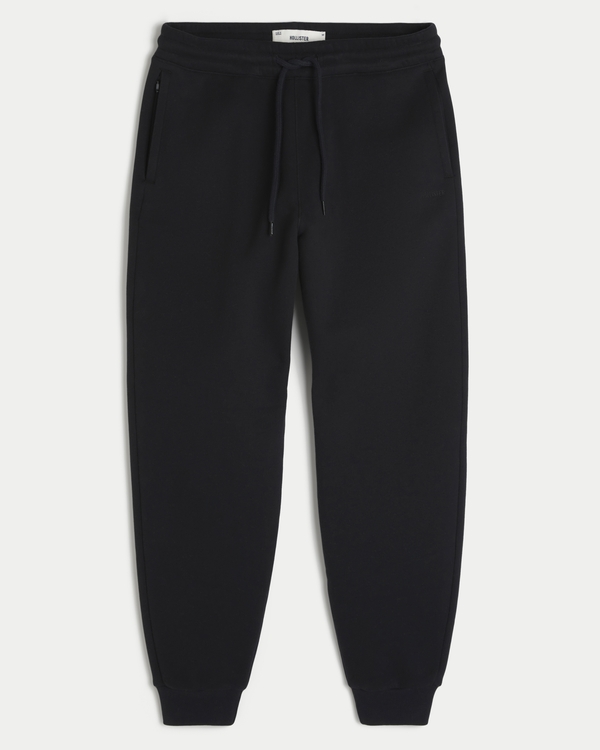 Relaxed Fleece Joggers, Black view 1