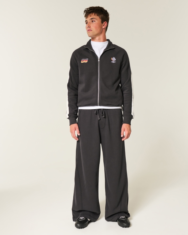 Seamed Big Sweatpants, Faded Black view 1