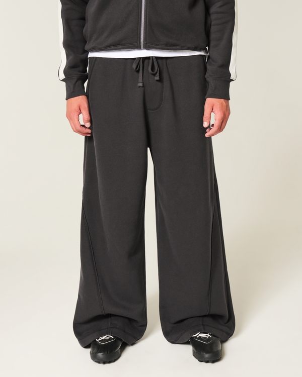 Seamed Big Sweatpants, Faded Black view 2