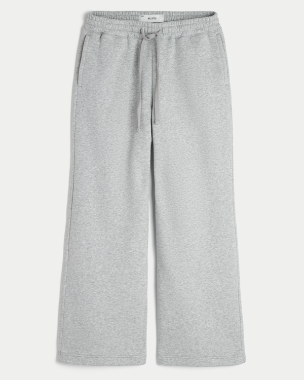 Baggy Bootcut Sweatpants, Heather Gray view 1