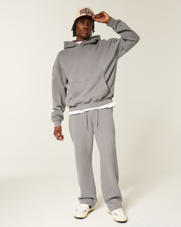 Baggy Stud Pocket Sweatpants, Dark Gray view 1