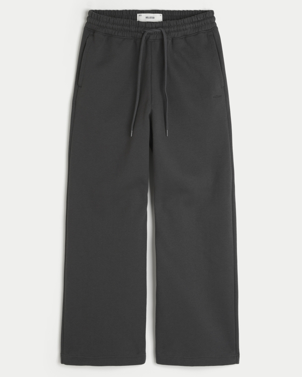 Baggy Bootcut Sweatpants, Dark Gray view 1