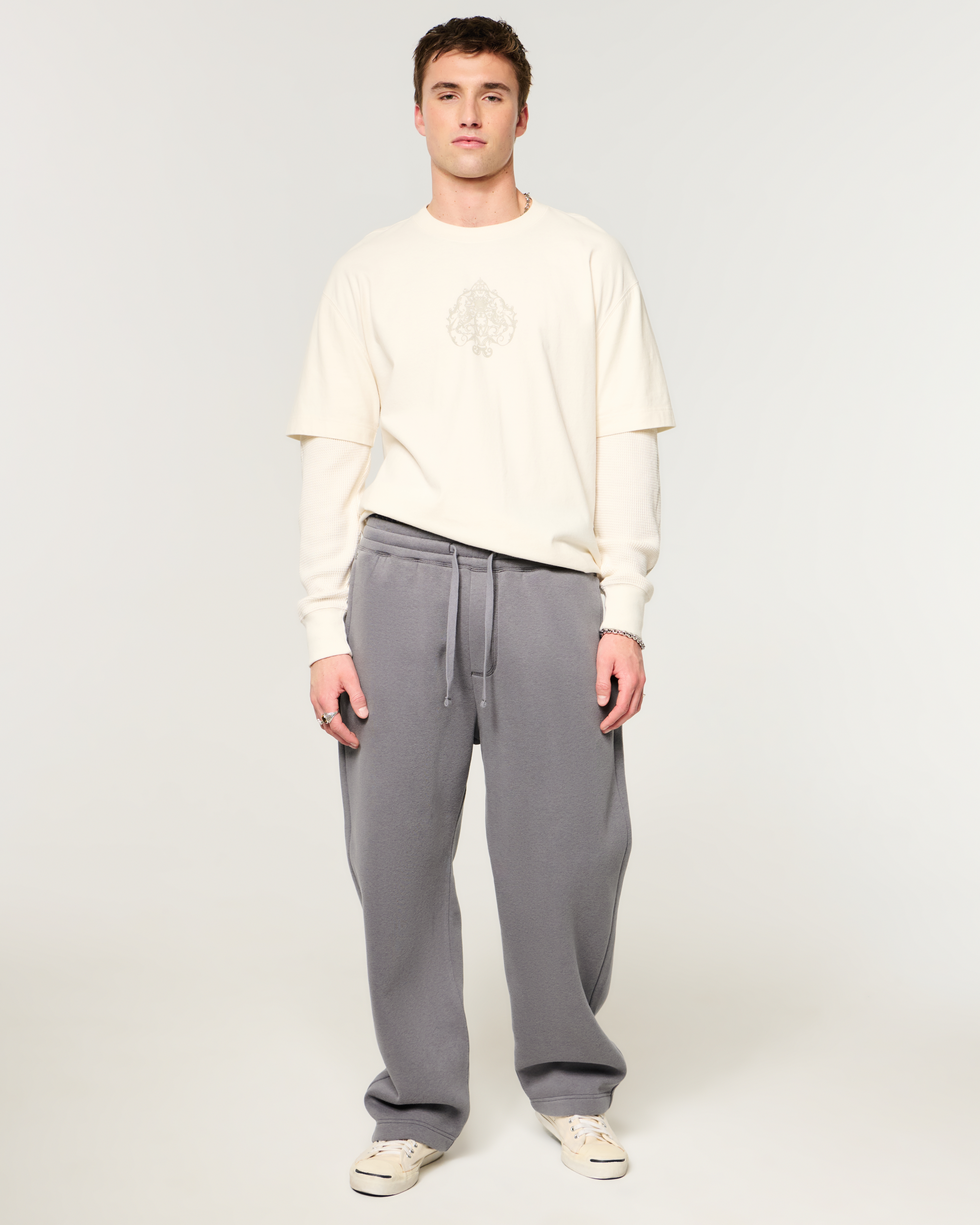 Stud Detail Baggy Sweatpants