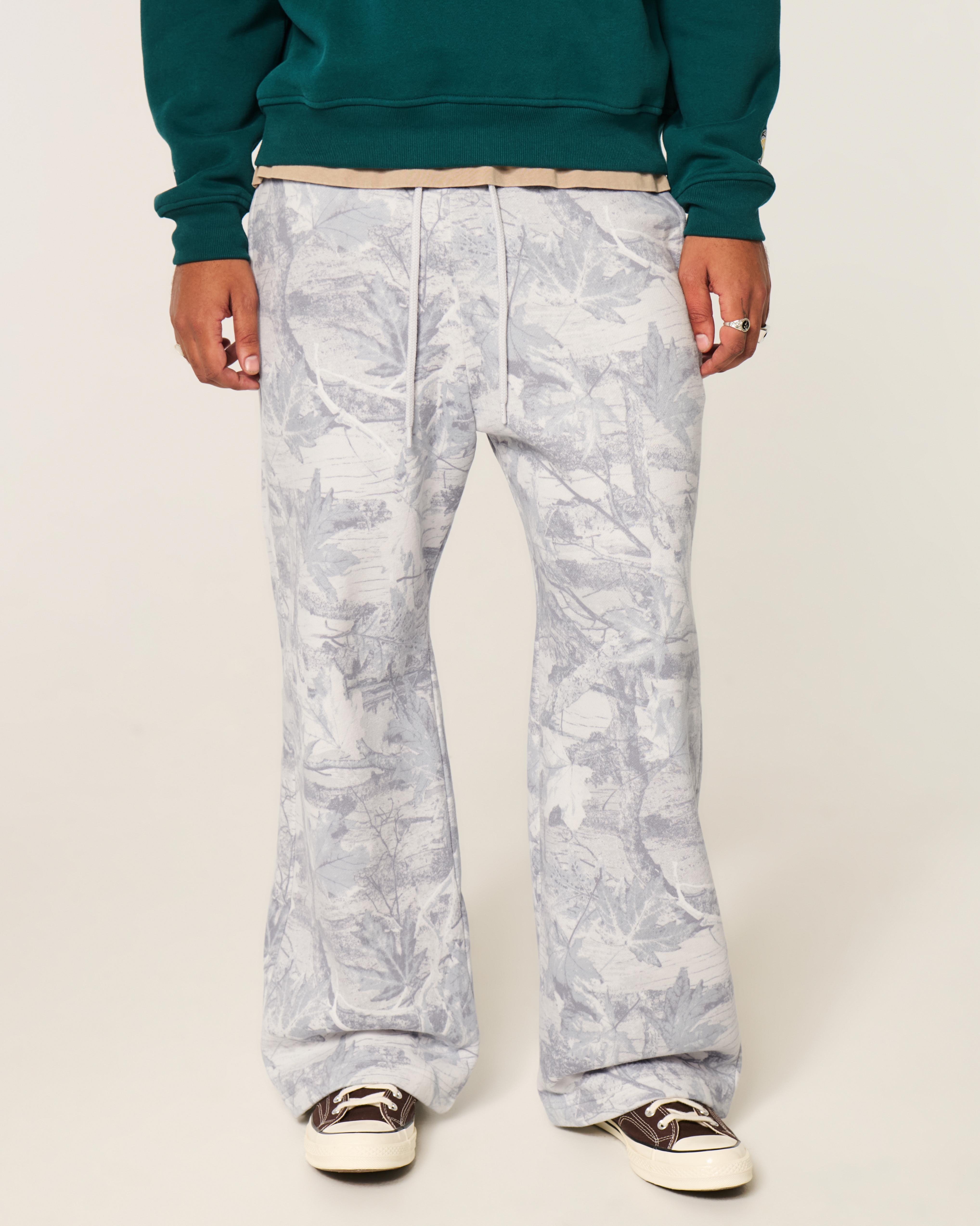 Hollister Feel Good Camo Baggy Bootcut Sweatpants