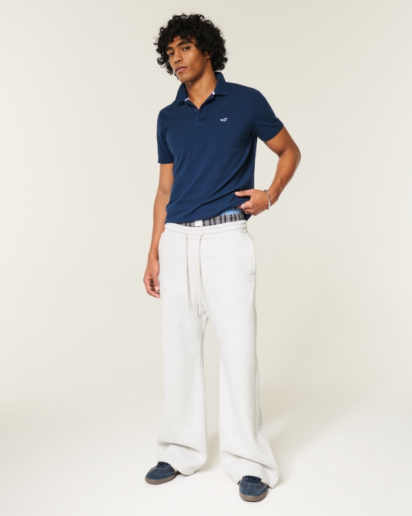 Baggy Bootcut Sweatpants, Light Heather Gray view 2