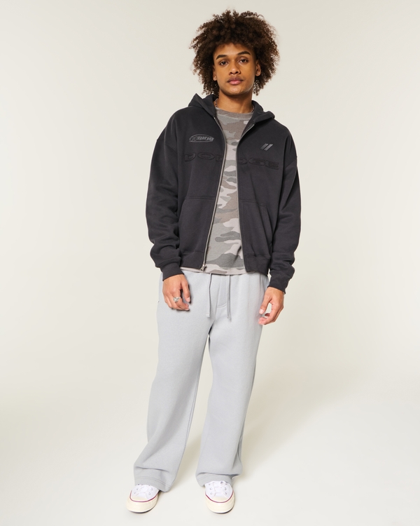 Hollister Feel Good Super Baggy Sweatpants, Gray view 1