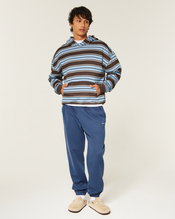 Relaxed Cinch Logo Sweatpants, Dark Blue view 1